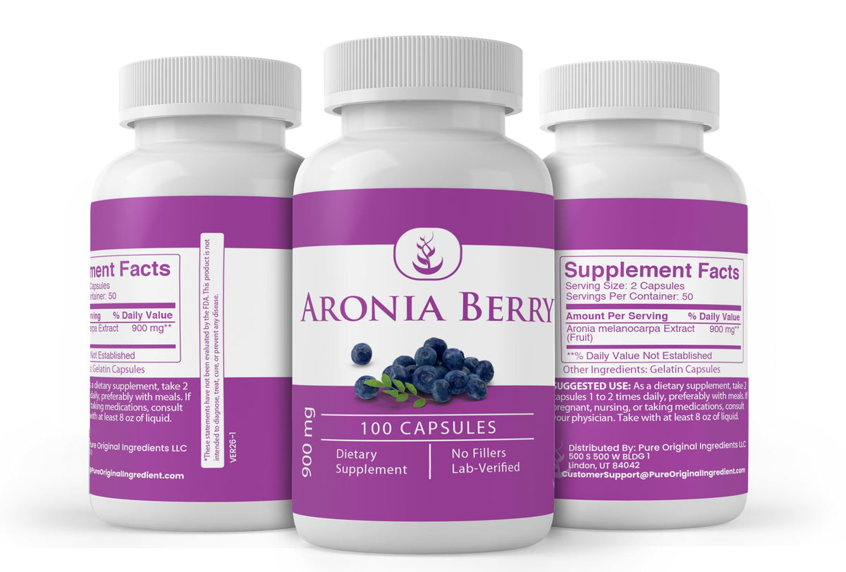 PURE ORIGINAL INGREDIENTS Aronia Berry Extract - 100 Capsules - image 4