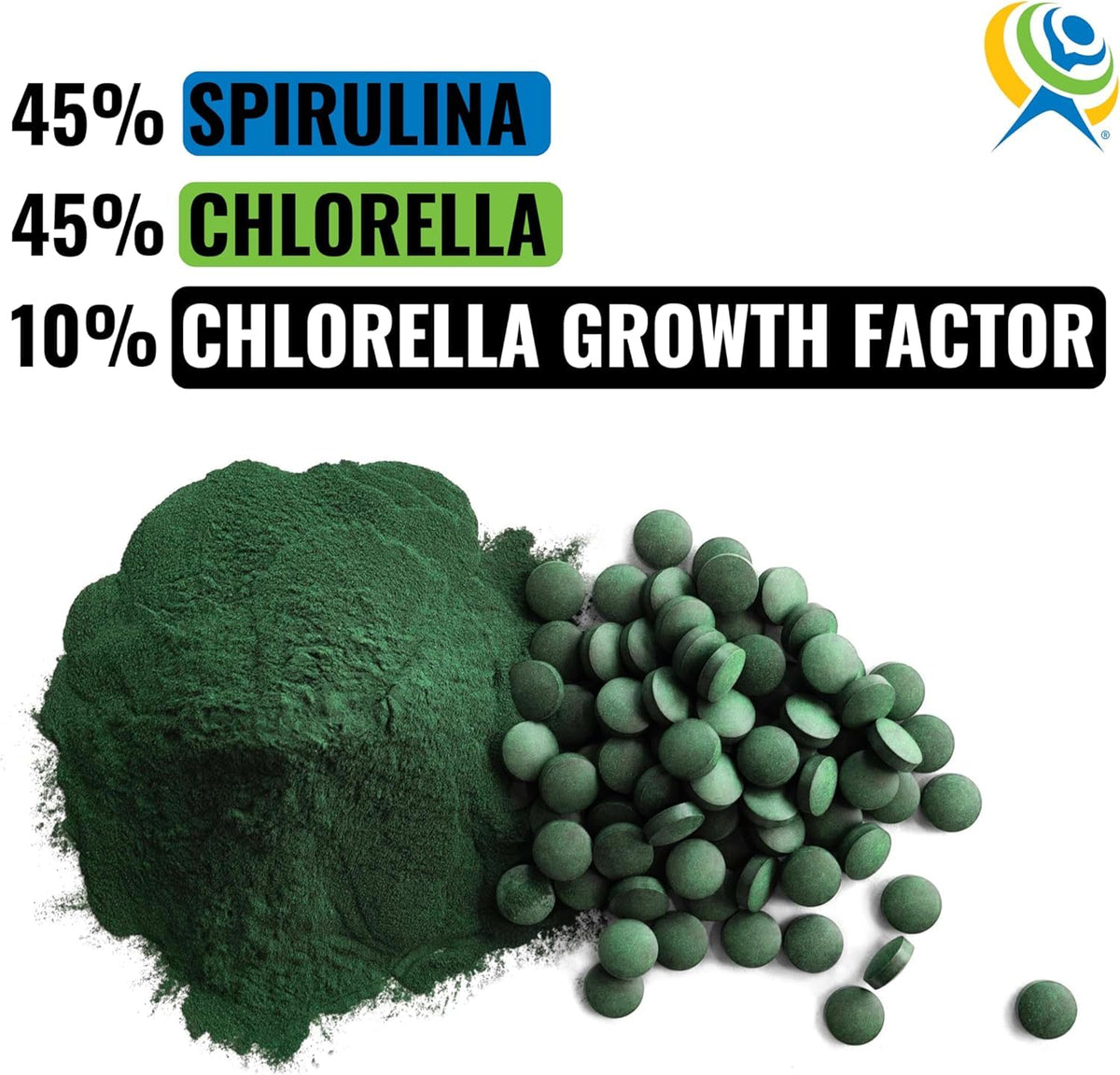 On Target Living Spirulina Chlorella + CGF Tablets - 2000 Count - image 3