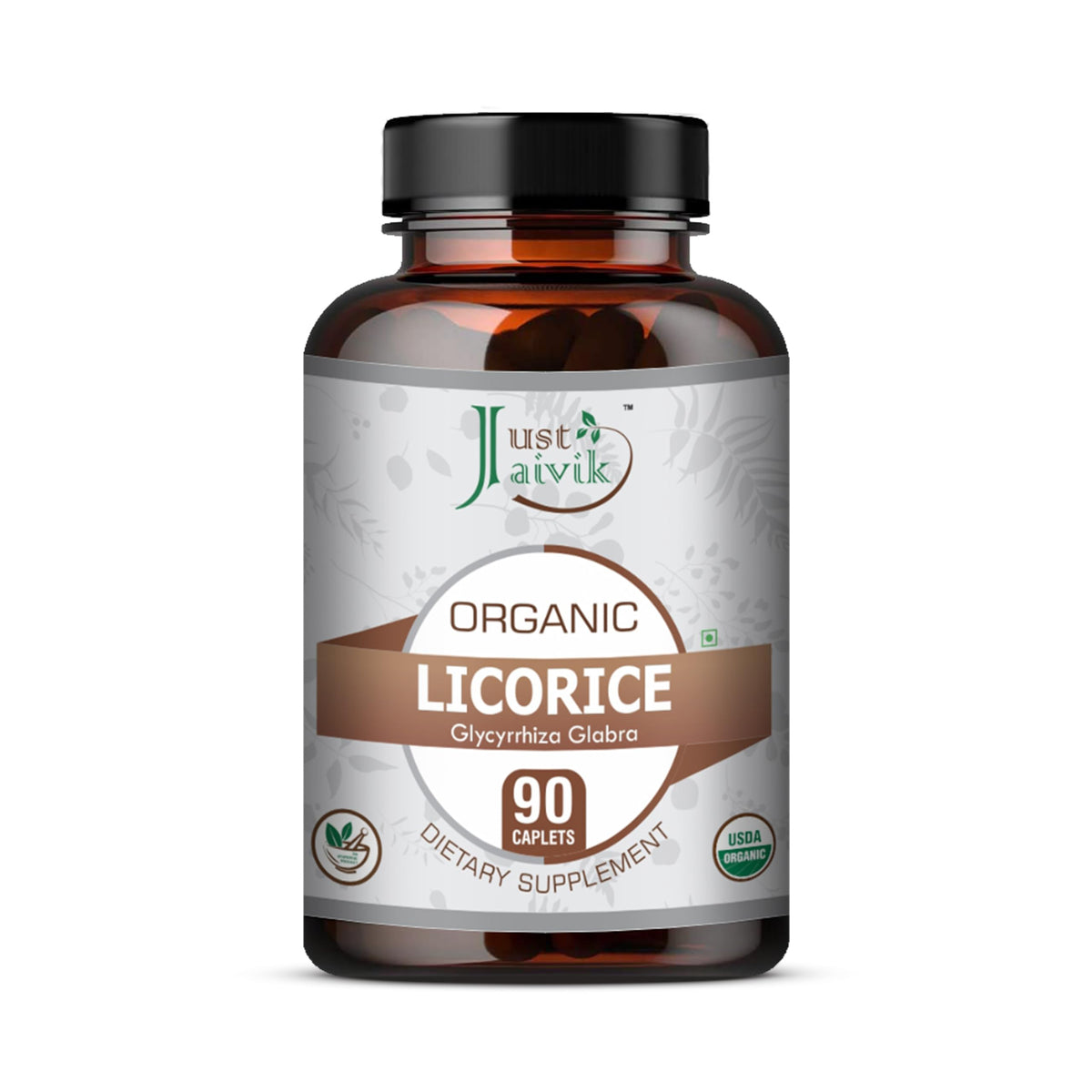 Just Jaivik Organic Licorice Root 750mg - 90 Tablets - image 3
