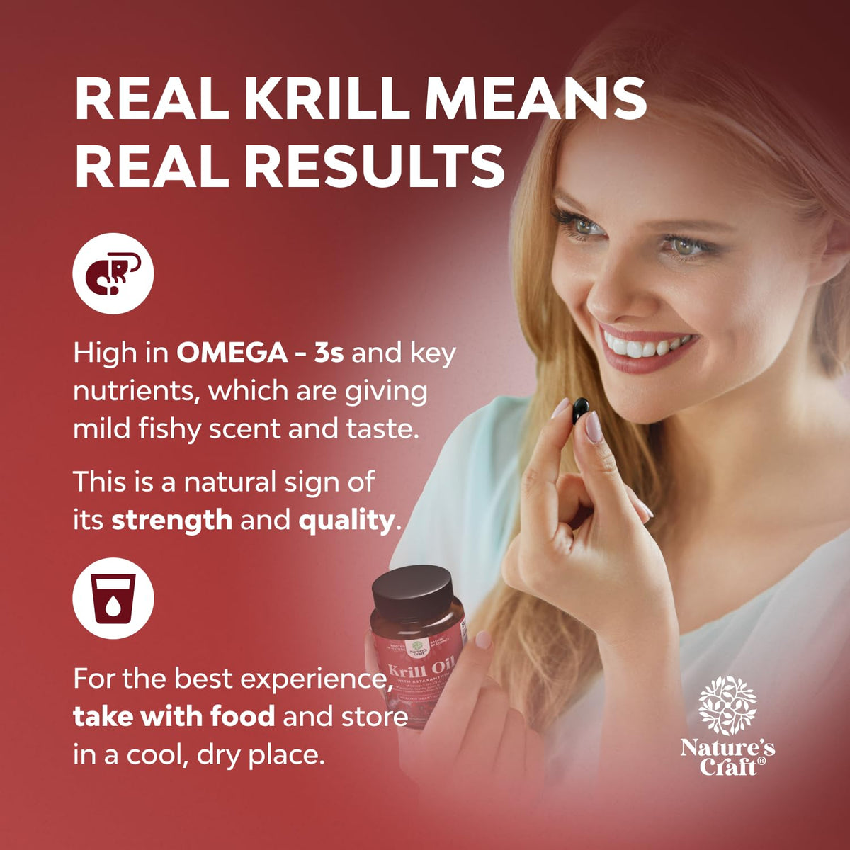 Natures Craft Krill Omega 3 Fish Oil Softgels - 30 Count - image 2