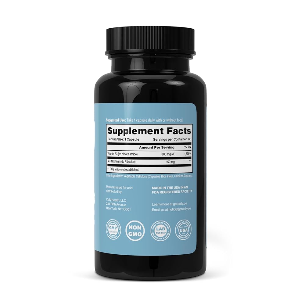 Celly NAD Booster Vitamin B3 for Healthy Aging - 30 Capsules - image 5