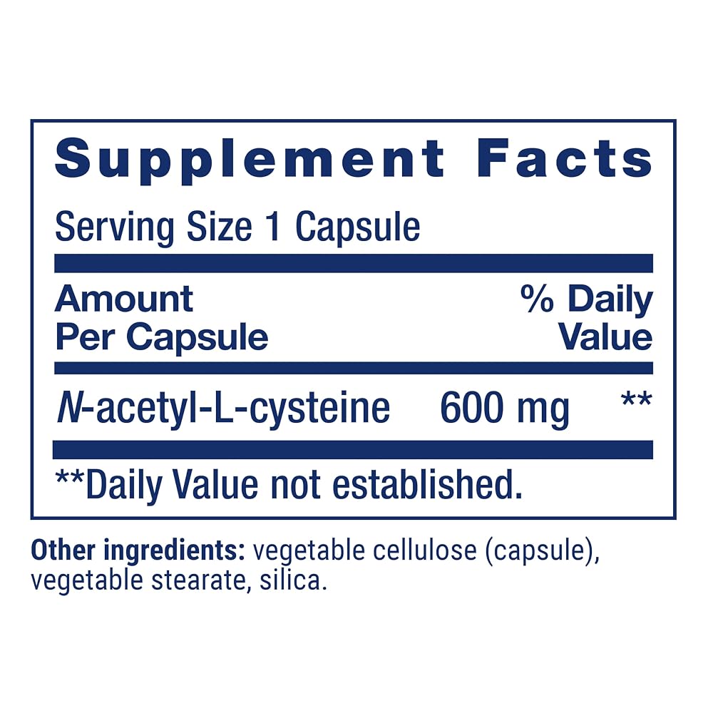Life Extension N-Acetyl-L-Cysteine NAC 600 mg Immune Support - image 2