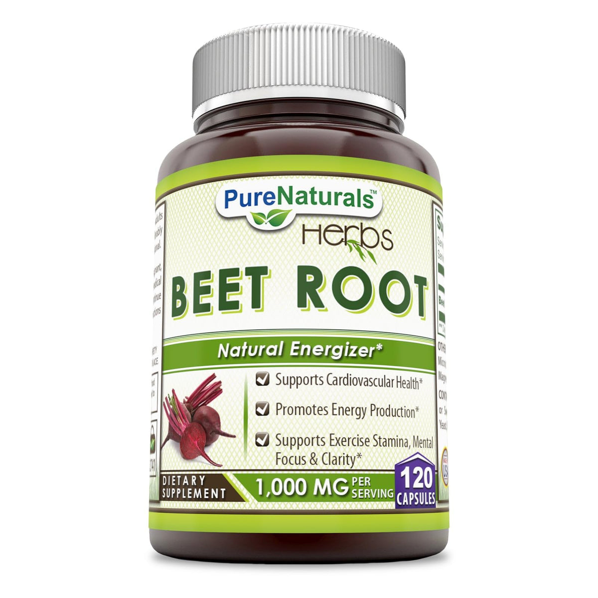 Pure Naturals Beet Root 1000 mg - 120 Capsules