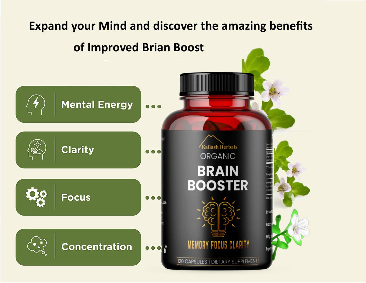 Kailash Herbals Bacopa Monnieri 500mg Organic - 120 Capsules - image 4