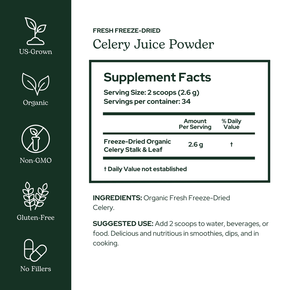 Eclectic Herb Organic Celery Juice Powder - 90 g - image 2