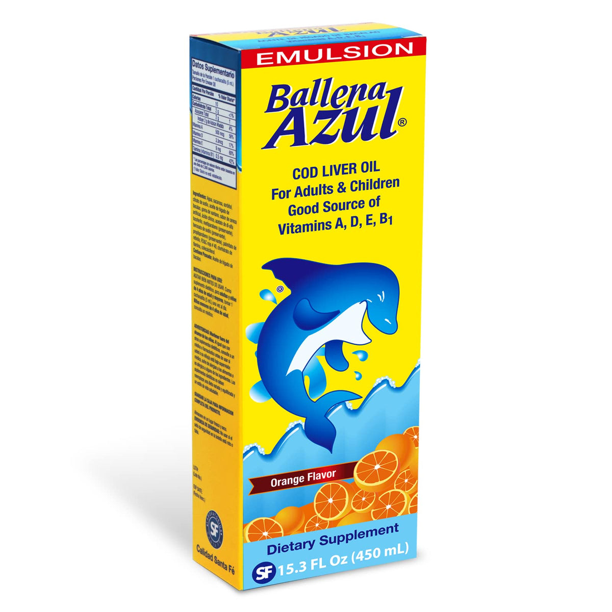 Ballena Azul Cod Liver Oil Liquid for Adults and Children - 15.3 Fl Oz - image 2