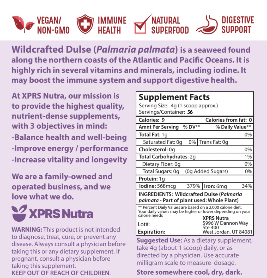 XPRS Nutra Dulse Powder (Palmaria Palmata) - Canadian Grown Nova