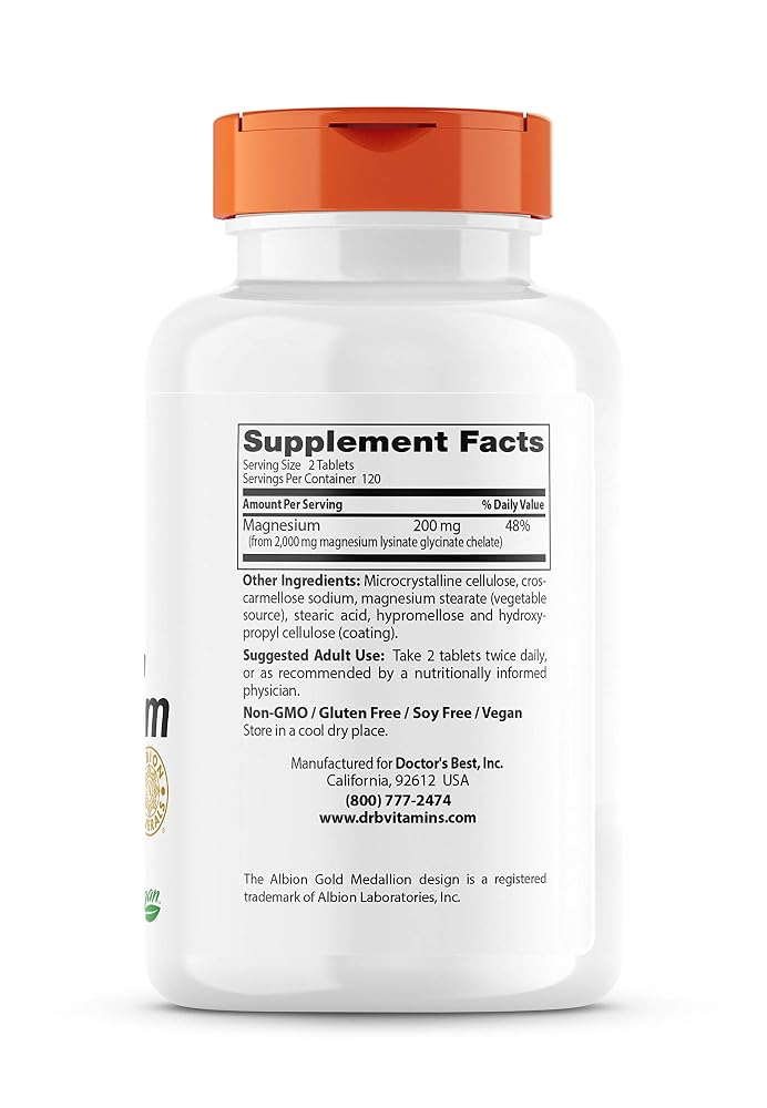 Doctor's BEST High Absorption Magnesium - 240 Tablets - image 3