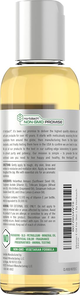 Horbäach Vitamin E Oil For Skin and Face - 4 fl oz - image 2