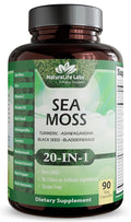 NaturaLife Labs Sea Moss & Ashwagandha Blend - 90 Vegetarian Capsules