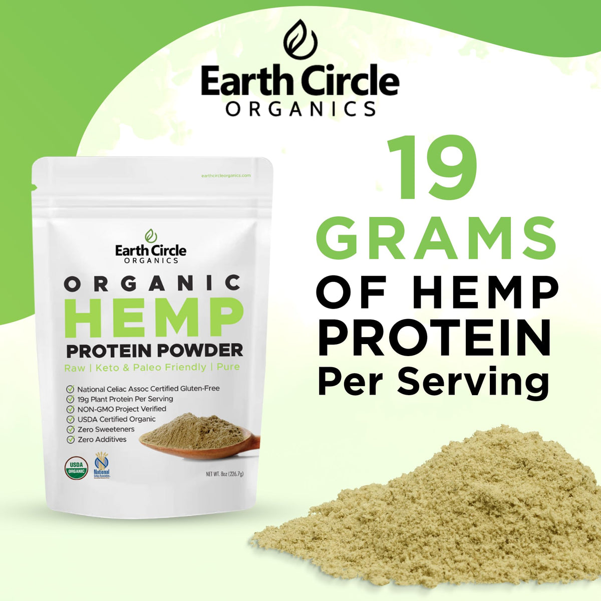 Earth Circle Organics Organic Hemp Protein Powder - 8 oz - image 4