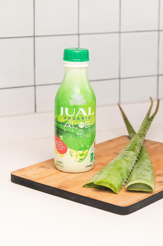 JUAL Healthy Organic Aloe Vera Juice drink- Grapefruit Flavor - Aloe