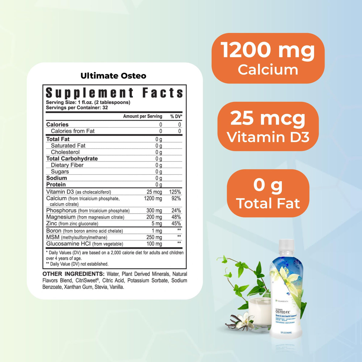 Youngevity Ultimate Osteo-FX Liquid Calcium Bone Support - 32 fl oz - image 3