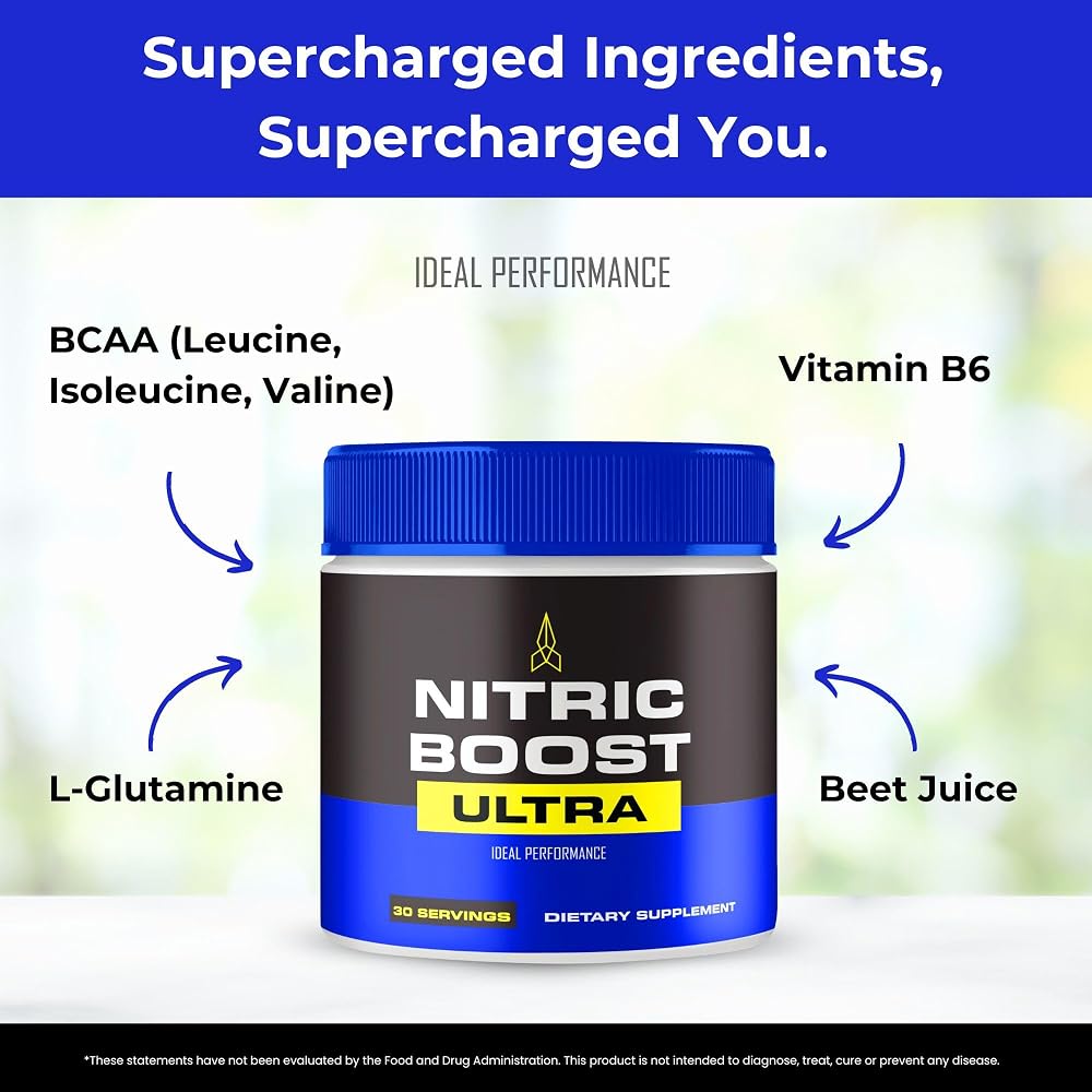 IDEAL PERFORMANCE Nitric Boost Ultra Powder for Energy - 5 Pack - image 6