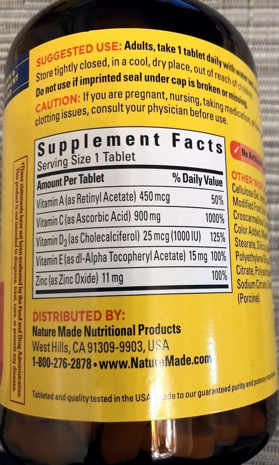 Outccogo Nature Made Super C Immune Complex - 200 Tablets - image 2