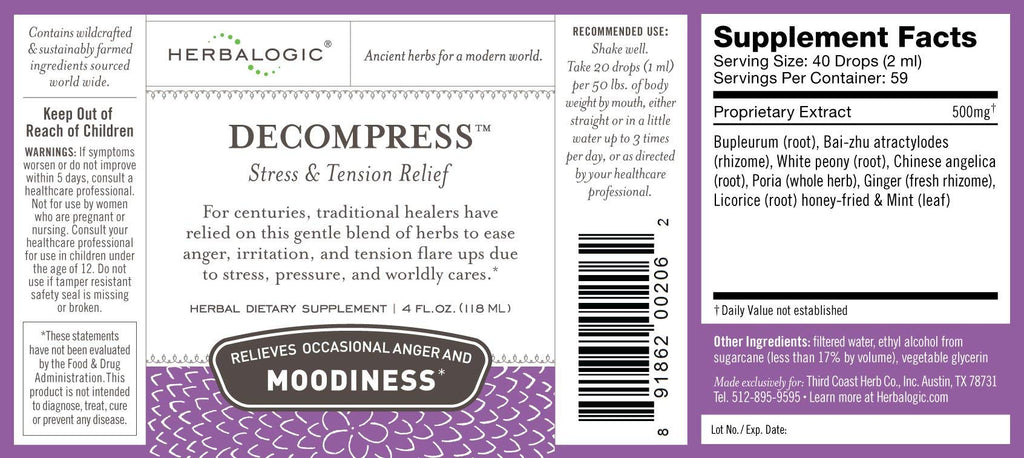 Herbalogic Stress & Tension Relief Liquid Herb Drops - 4 Fl Oz - image 2