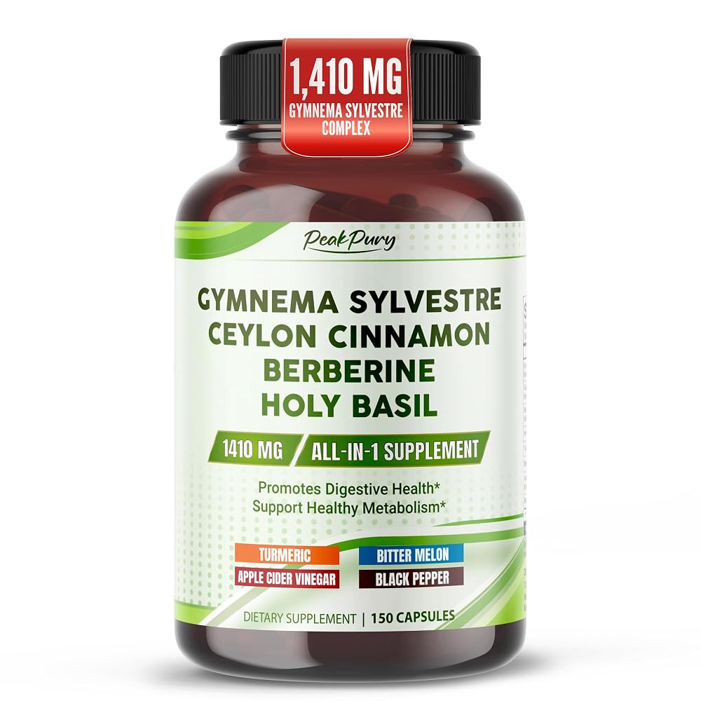 PeakPury Gymnema Sylvestre 1470mg with Berberine - 150 Capsules