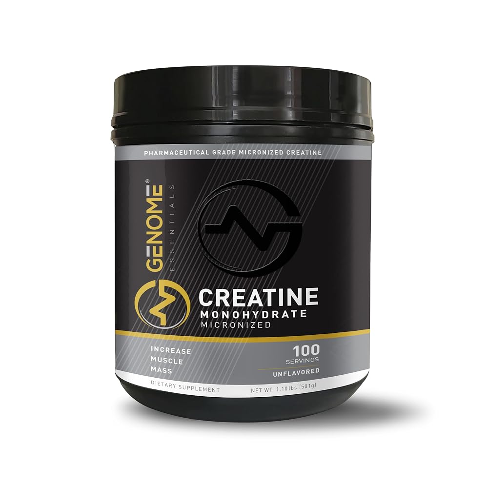 GENOME ESSENTIALS Creatine Monohydrate Powder 100% Pure - 1.1 lb
