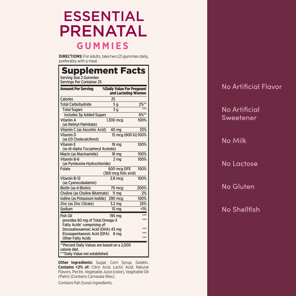 Nature's Bounty Optimal Solutions Essential Prenatal Gummies - 50 Count - image 5