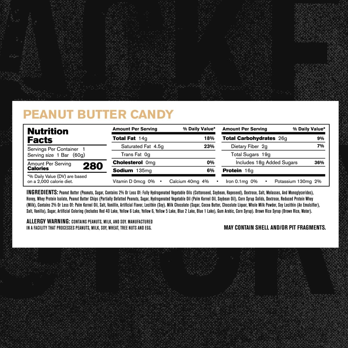 Jacked Factory Authentic Bar Peanut Butter Candy Protein Bars - 12 Pack - image 4
