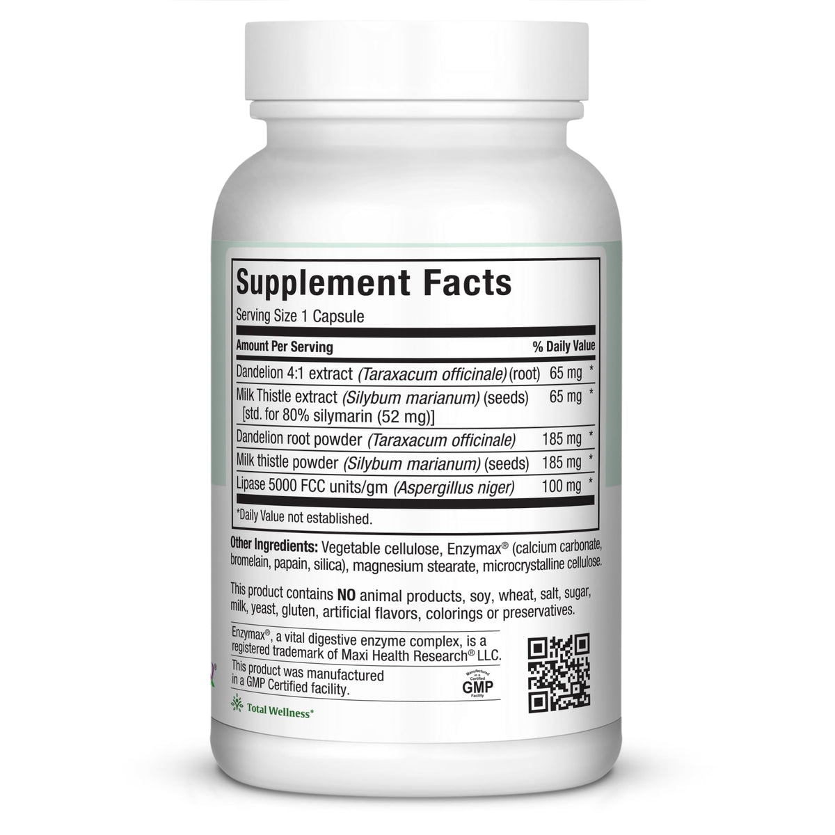Maxi Health Milk Thistle Supplement with Dandelion Root - 120 Capsules - image 2