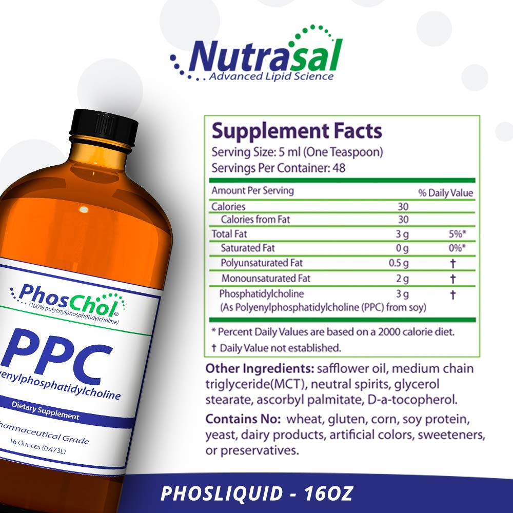 Nutrasal PhosChol PPC Polyenyl Phosphatidylcholine Choline Supplement - 16 Fl Oz - image 2