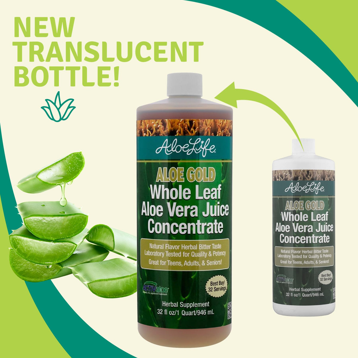 Aloe Life Whole Leaf Aloe Vera Juice Organic - 32 Fl Oz - image 3