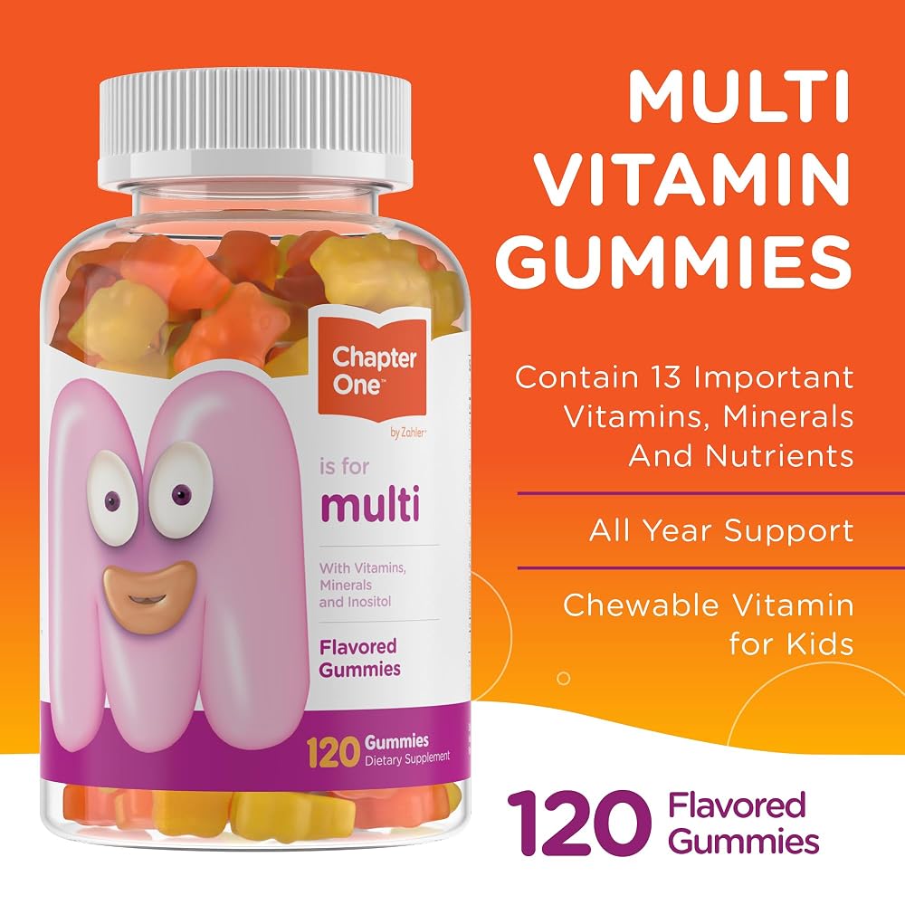 Zahler Chapter One Kids Multivitamin Gummy with 13 Vitamins - 120 Gummies - image 3