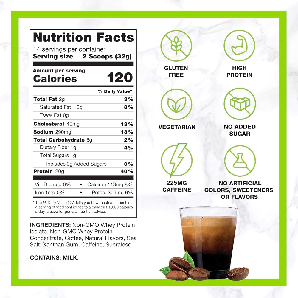 CHIKE Triple Shot Espresso & Cream Protein Coffee - 14 Servings - image 2