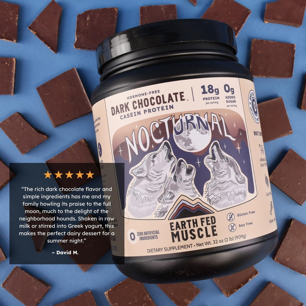 Earth Fed Muscle Nocturnal Casein Protein Dark Chocolate - 23 Servings - image 4