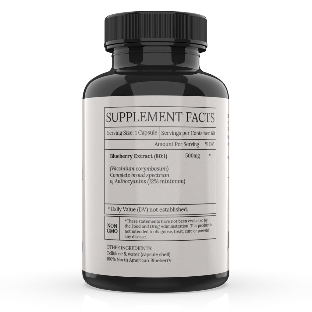 BioImmersion Blueberry 80:1 Extract 500mg Brain Support - 60 Capsules - image 2