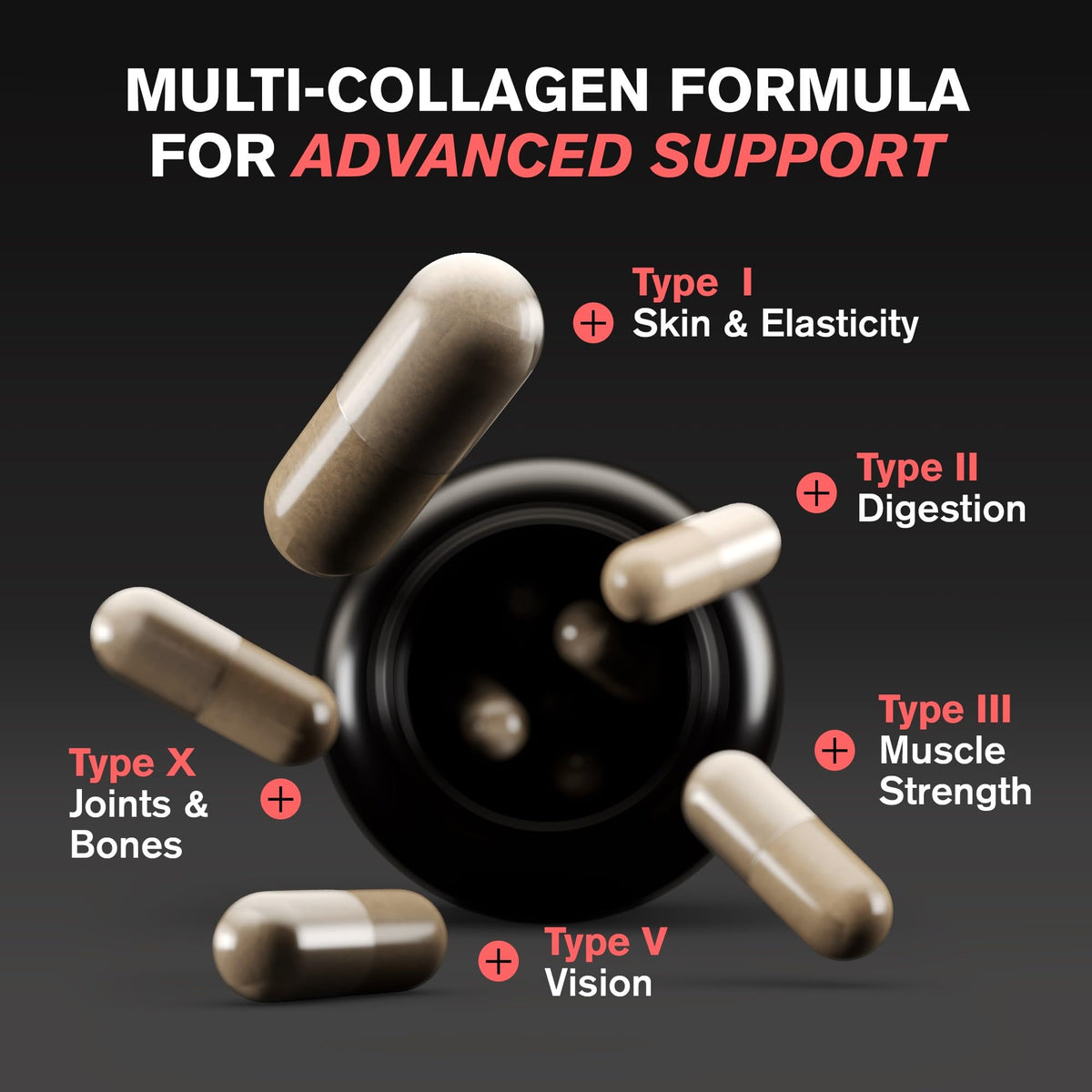 VitaRaw Multi Collagen 1800 mg - 90 Capsules - image 4