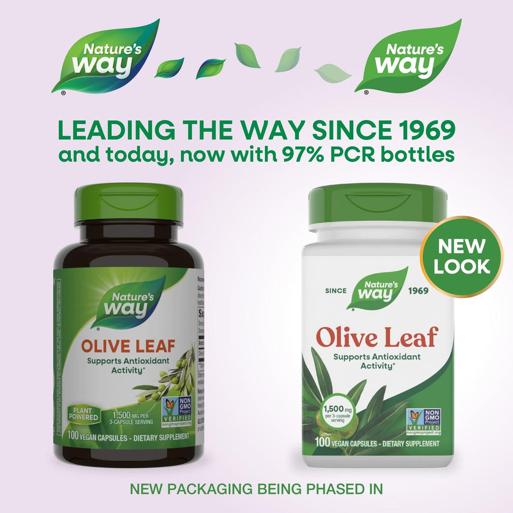 Nature's Way Olive Leaf Herbal Capsules - 100 Vegetarian Capsules - image 2