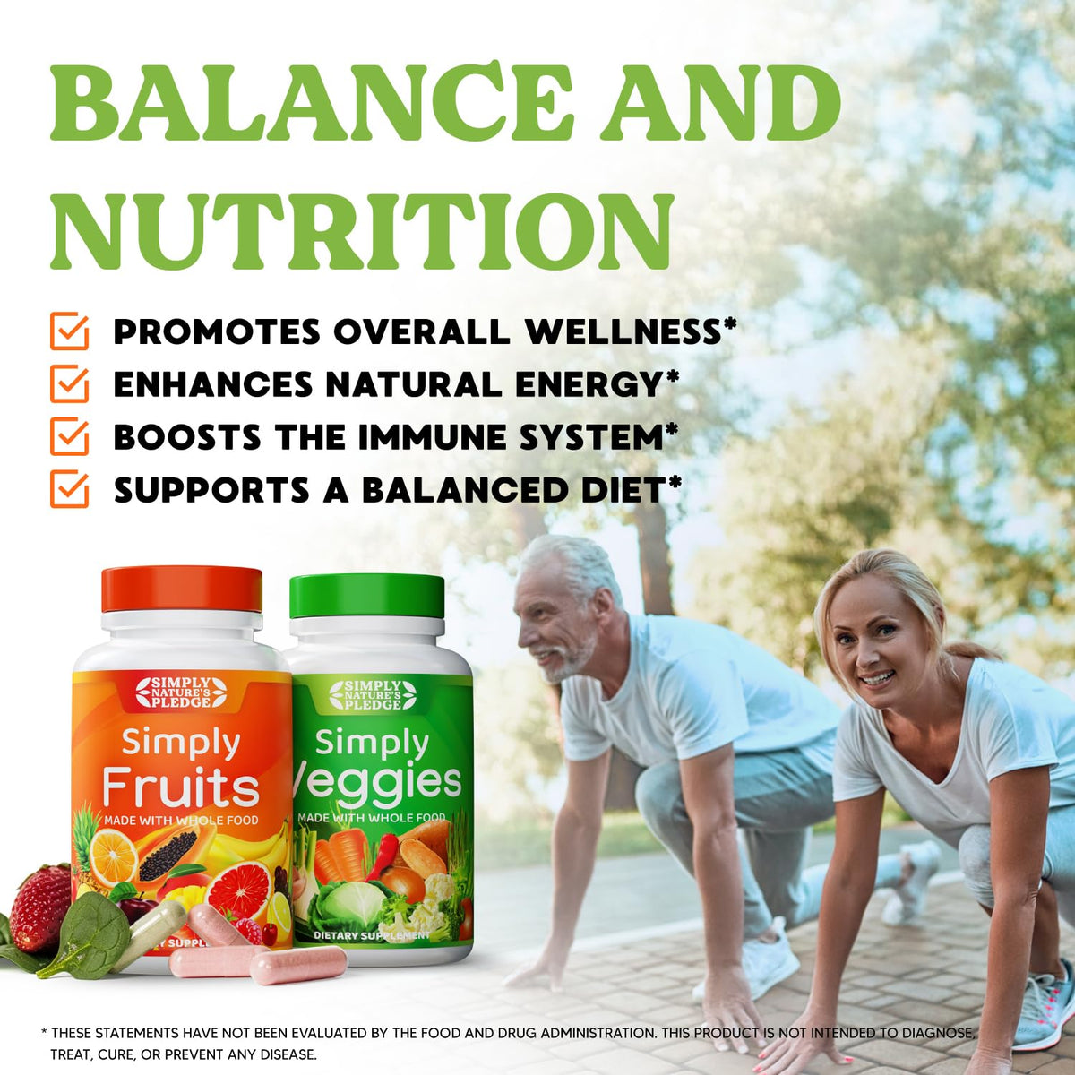 Simply Nature's Pledge Fruits & Vegetables Supplement - 360 Capsules - image 8