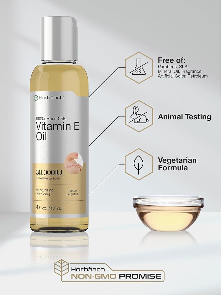 Horbäach Vitamin E Oil For Skin and Face - 4 fl oz - image 4