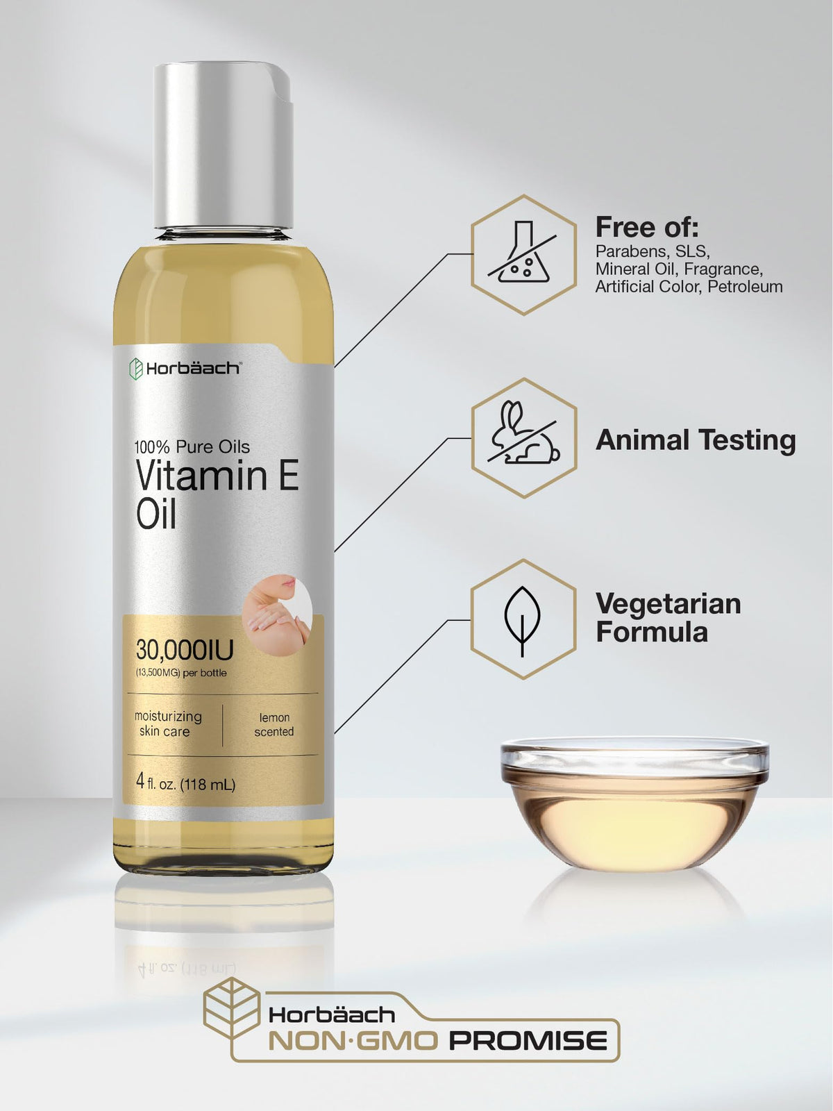 Horbäach Vitamin E Oil For Skin and Face - 4 fl oz - image 4