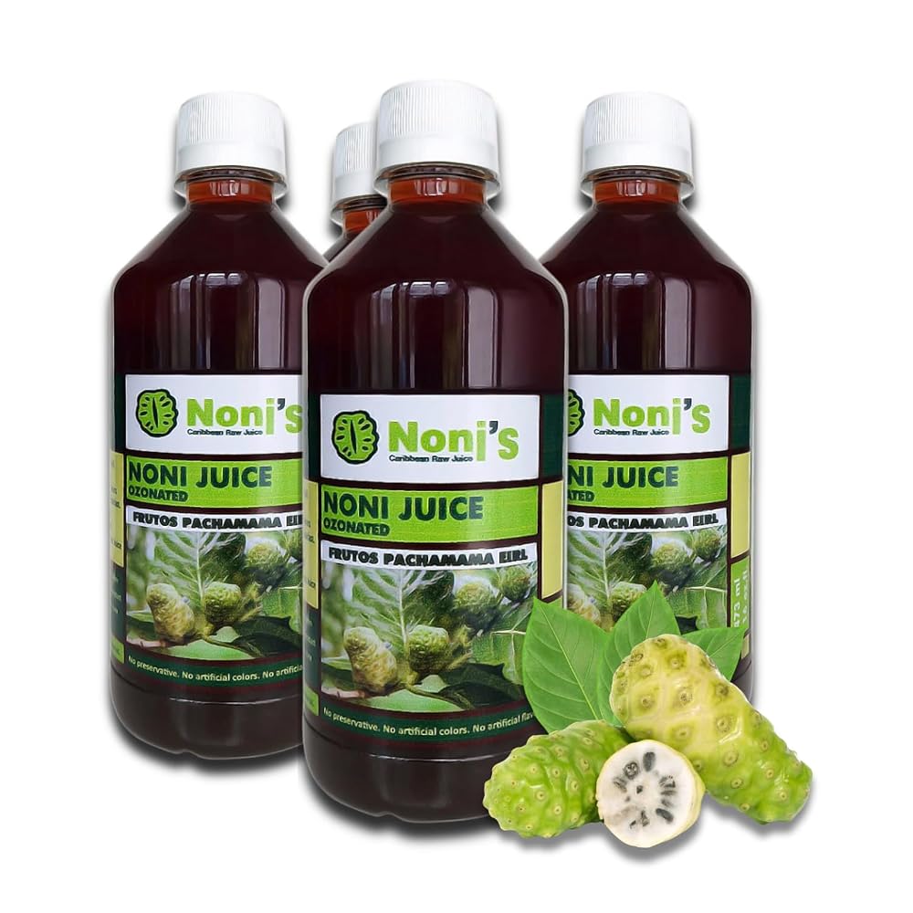 Frutos Pachamama Organic Noni Juice 100% Pure - 4 x 16 Fl Oz