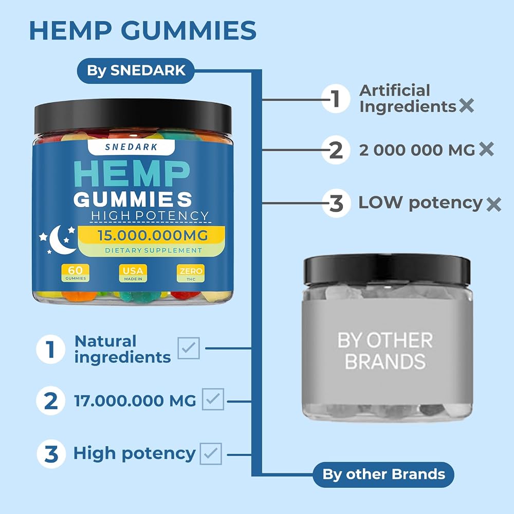 SNEDARK Hemp Gummies Advanced Extra Strength - 60 Gummies - image 2