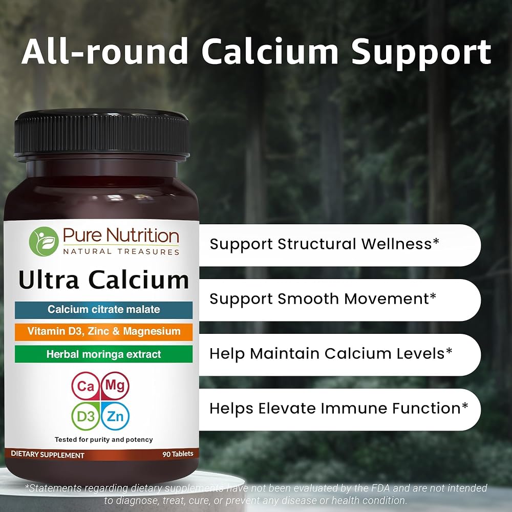Pure Nutrition Ultra Calcium 1000mg with Vitamin D3 & K - 270 Tablets - image 6
