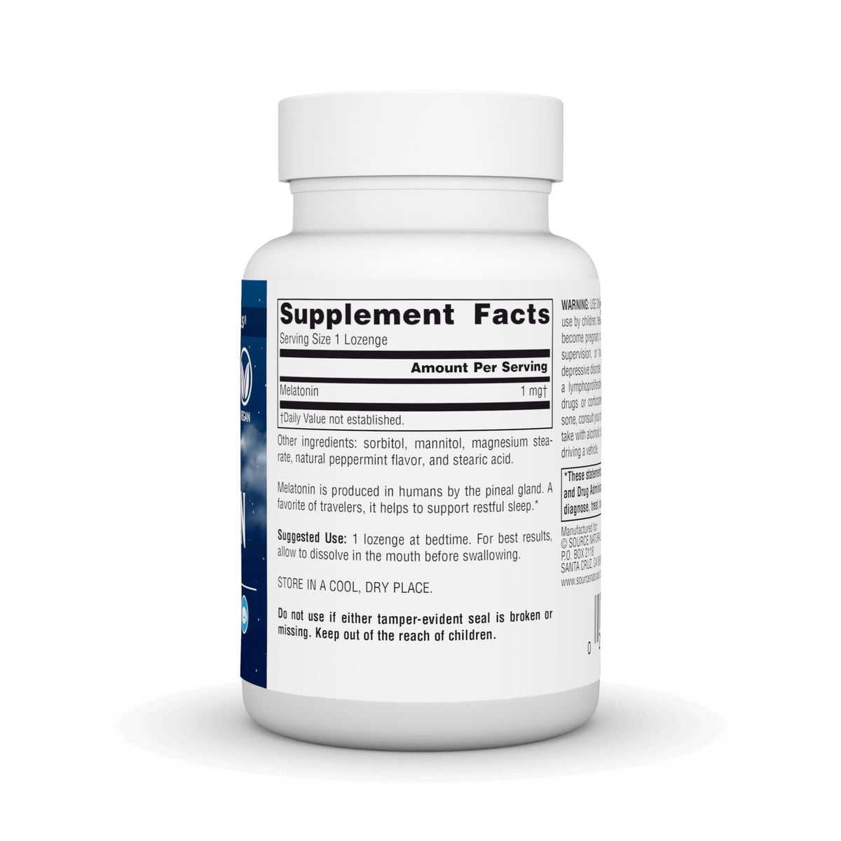 Source Naturals Melatonin 1 mg Sleep Support - 200 Lozenges - image 3