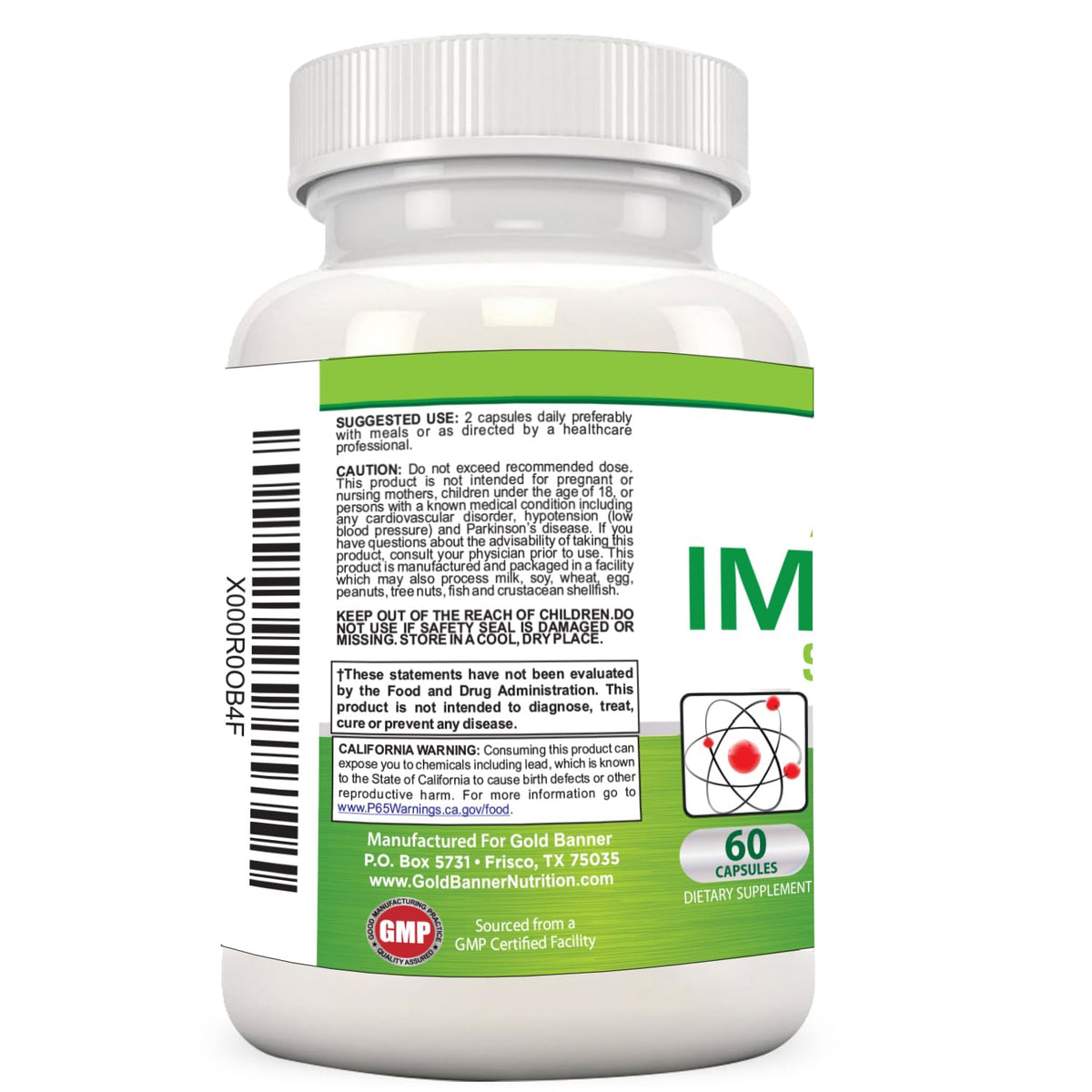 Gold Banner Immune Support Supplement Antioxidant Complex - 60 Capsules - image 3