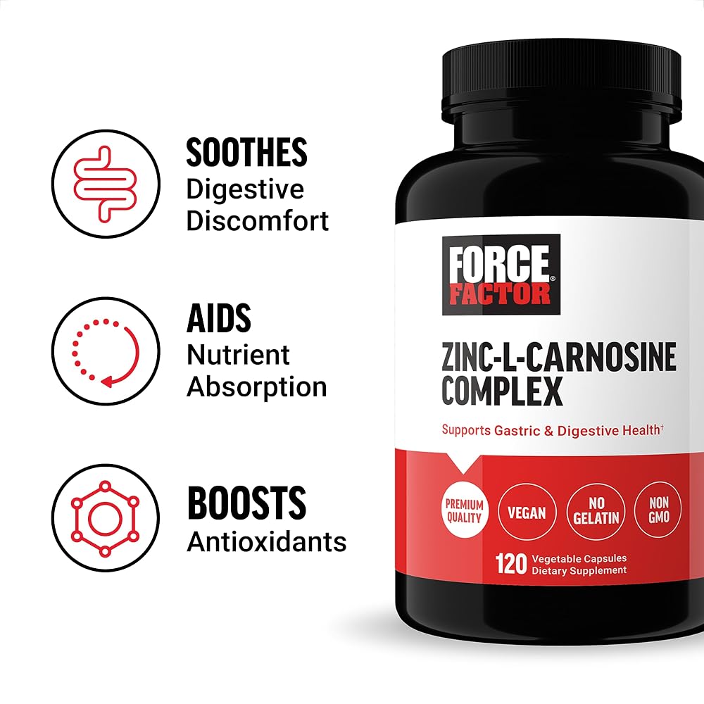 Force Factor Zinc L-Carnosine Capsules - 120 Capsules - image 2