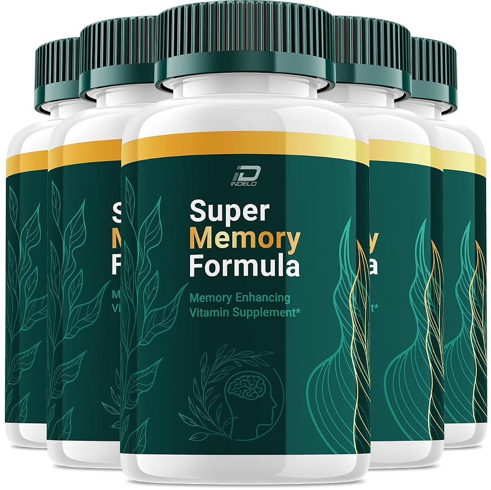 Indelo Super Memory Formula Capsules for Brain and Focus - 300 Capsules