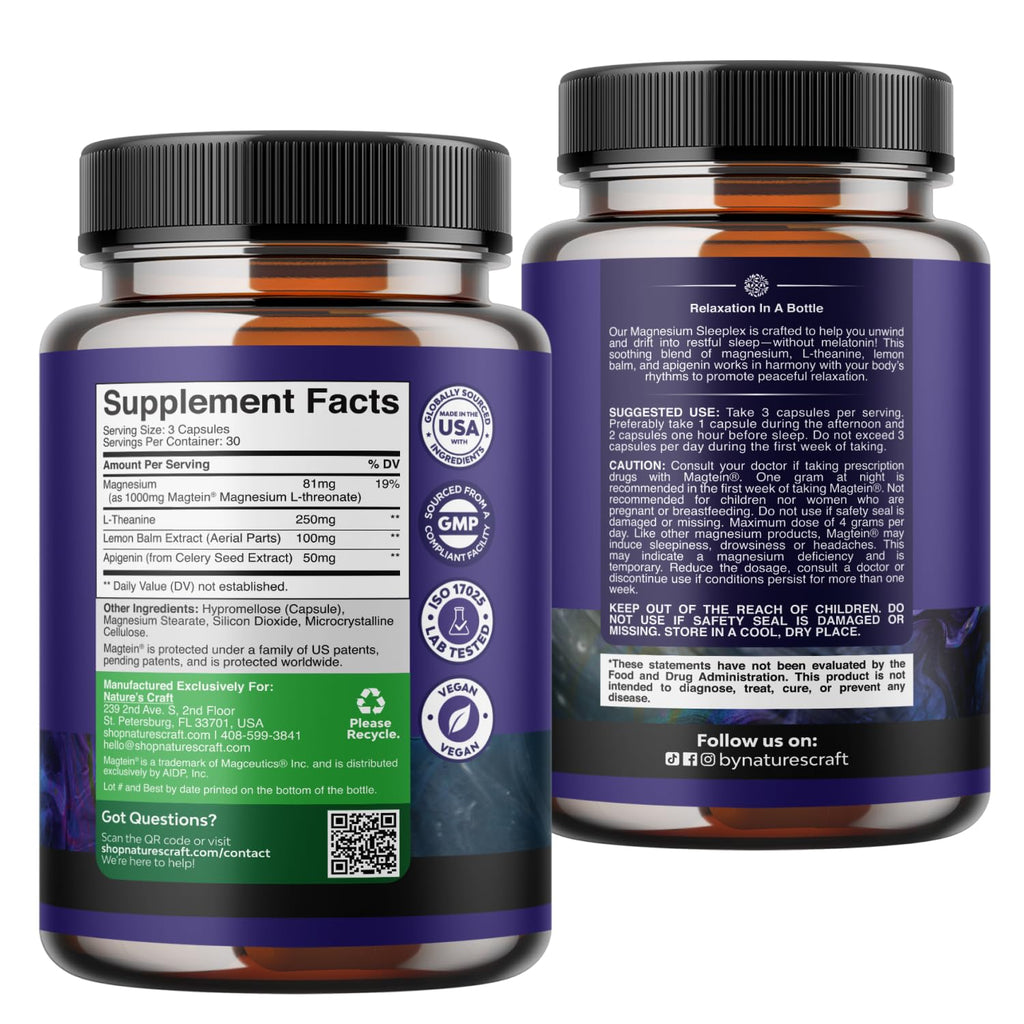 Natures Craft Magnesium L-Threonate Complex Sleep Support - 90 Capsules - image 8
