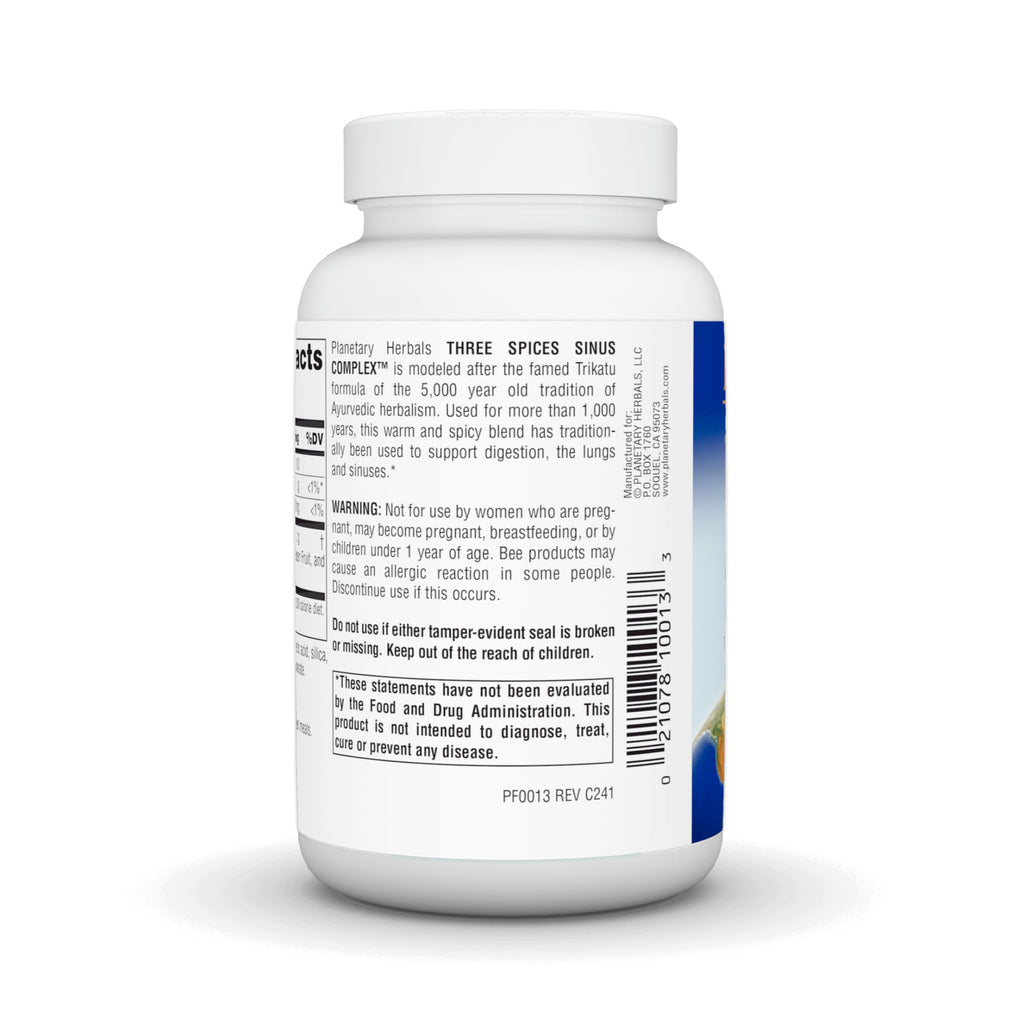 Planetary Herbals Three Spices Sinus Support Tablets - 90 Count - image 4