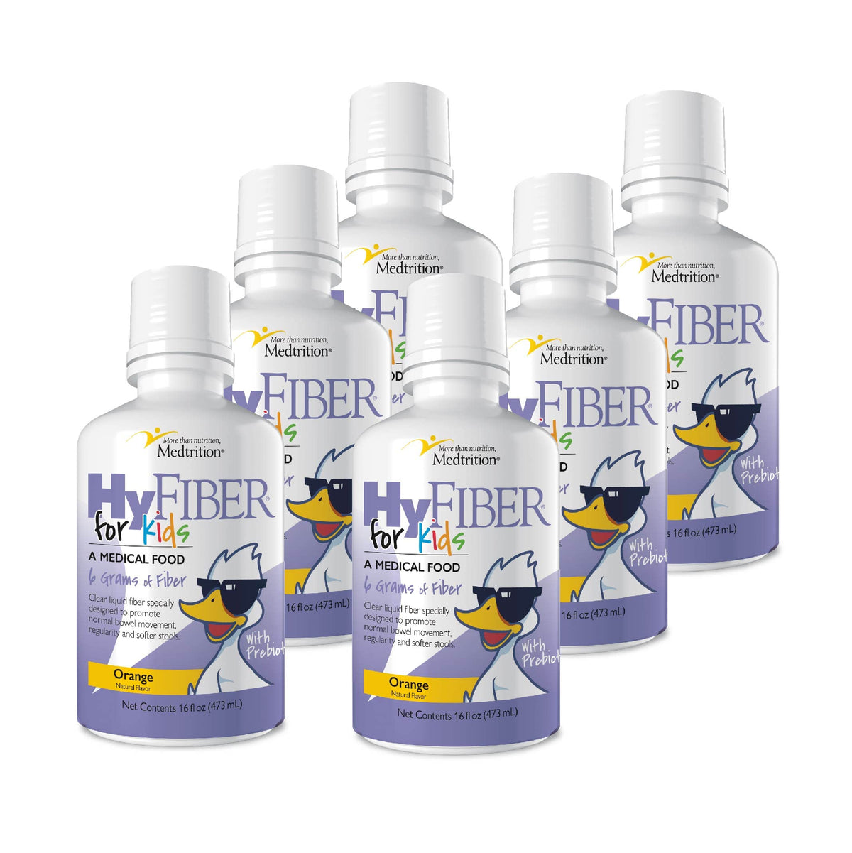 Medtrition HyFiber Liquid Fiber for Kids - 6 Bottles