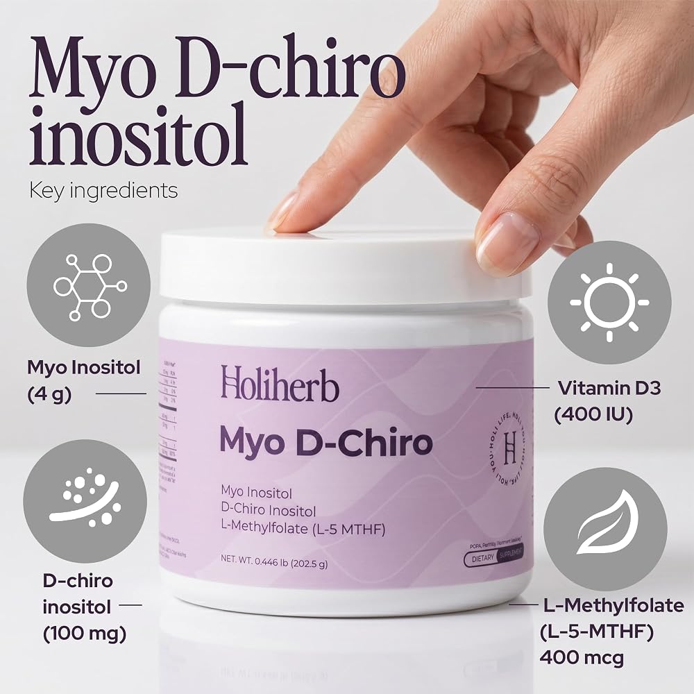 Holiherb Myo D-Chiro Inositol 40:1 Powder for Women - 45 Servings - image 3