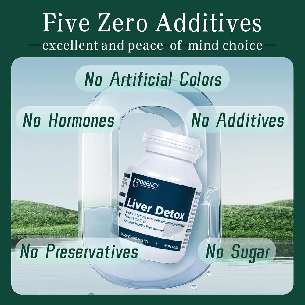 Biogency Liver Detox Cleanse Recovery Formula Herbal Support - 180 Tablets - image 3