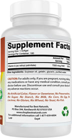 Best Naturals Vitamin A 25000 IU Softgels for Vision Support - 180 Softgels - image 6