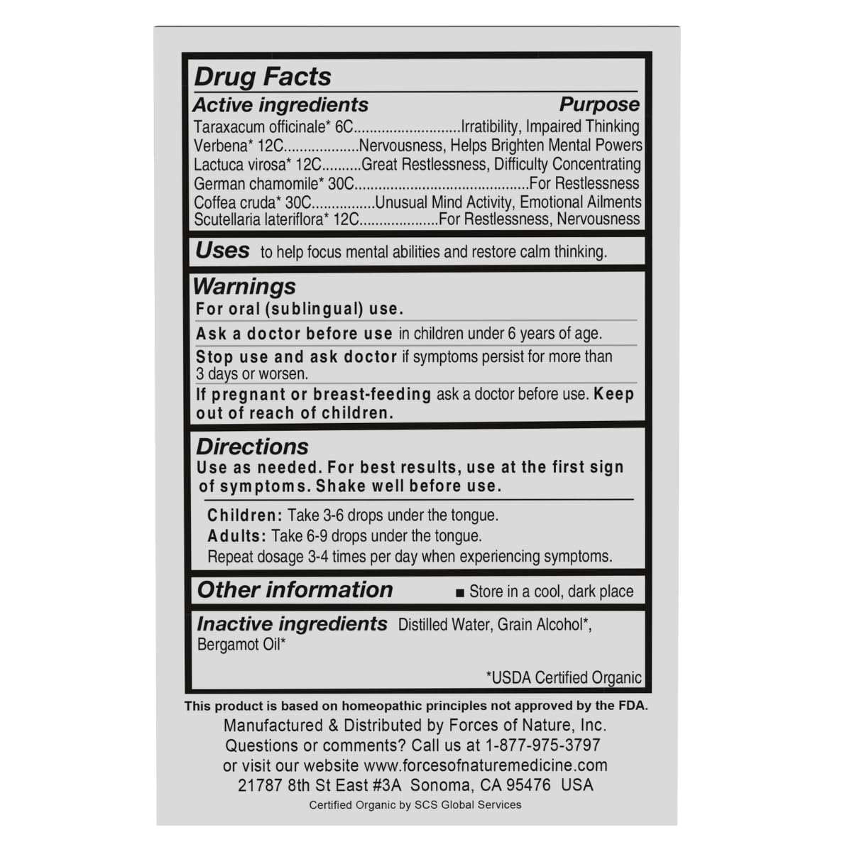 Forces of Nature Focus More Brain Health Support - 0.34 Fl Oz - image 4
